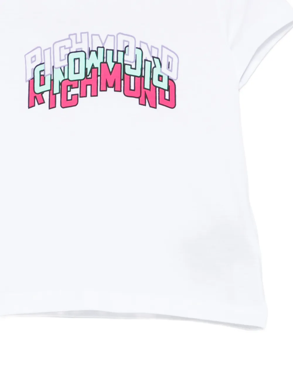 John Richmond Junior T-shirt met grafische print Wit
