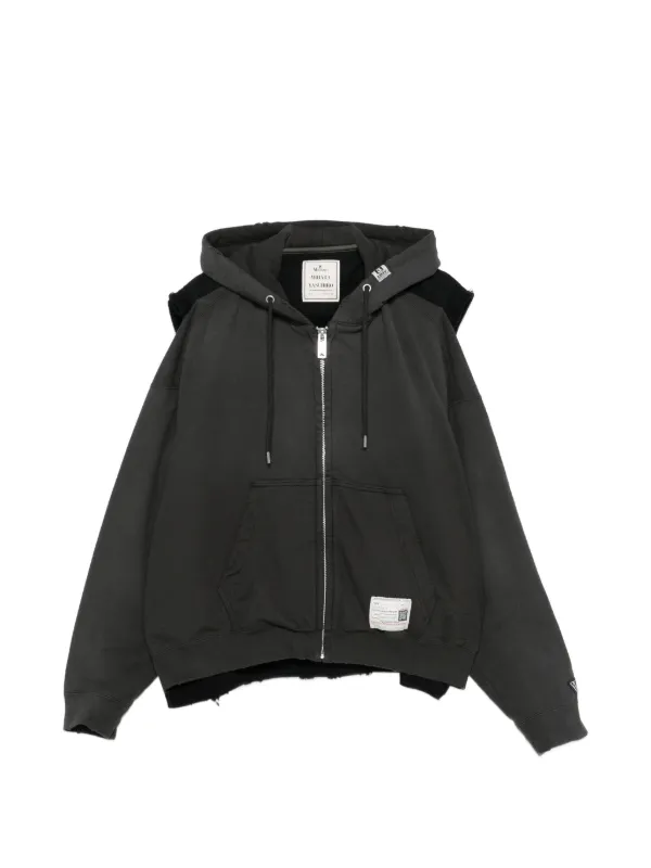 トップス MIHARA YASUHIRO coating zip hoodie black 34067618_65312447_600.jpg