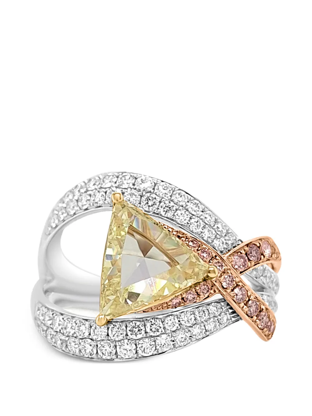 HYT Jewelry rose-shape diamond cocktail ring - Argento