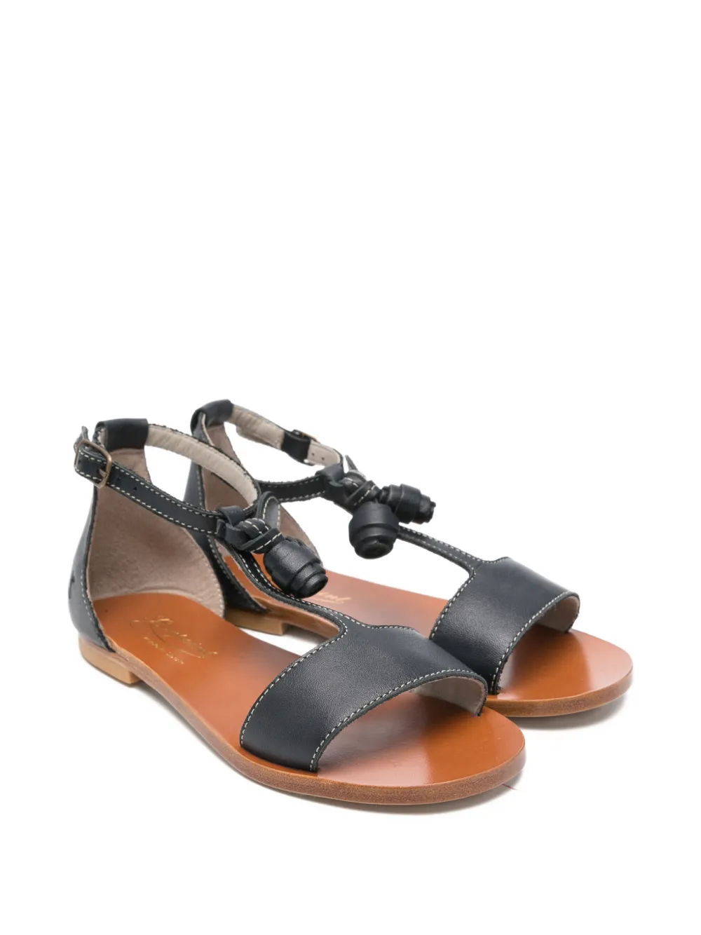 Bonpoint knotted buckle strap sandals - Blu