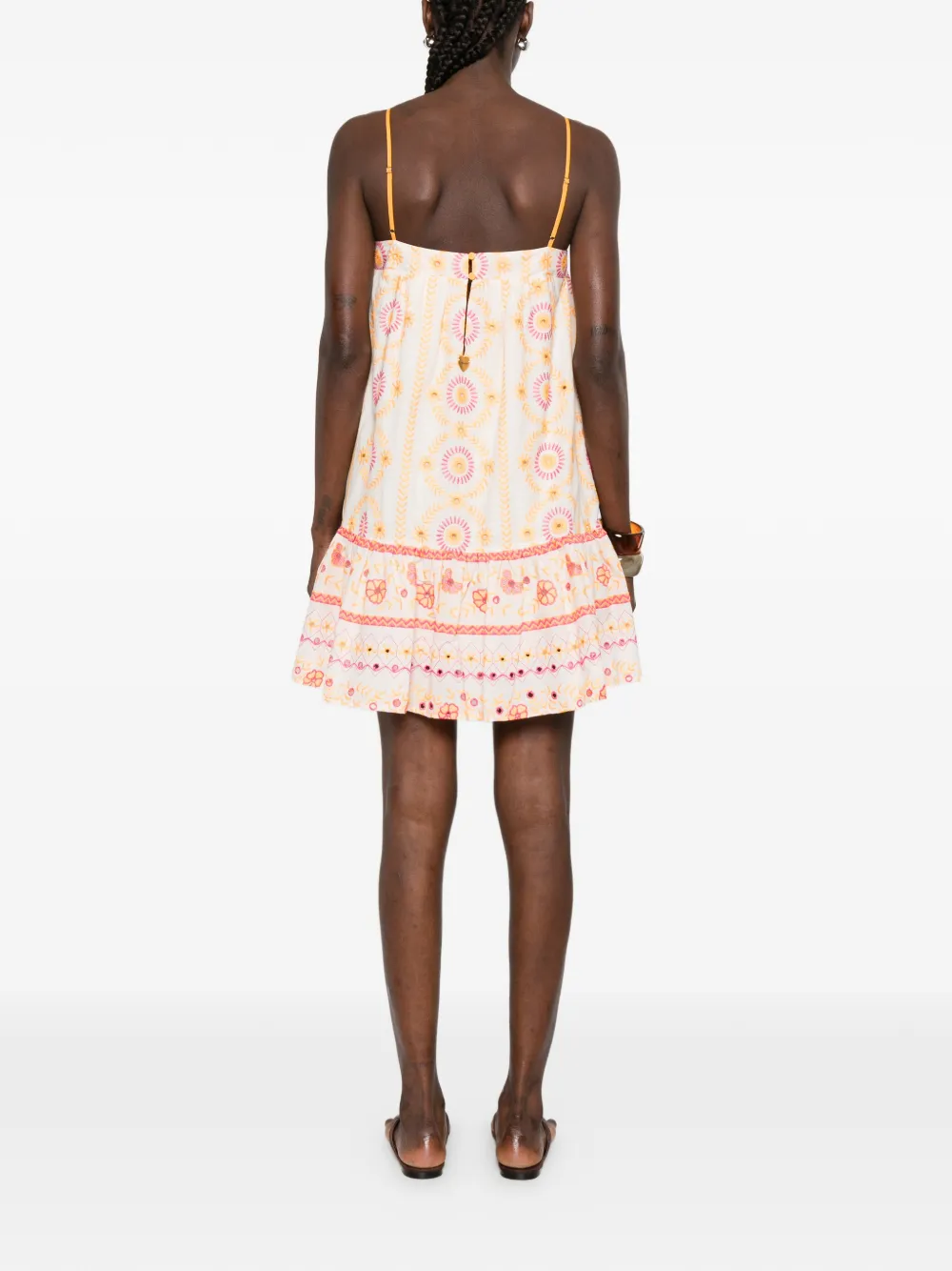 TWINSET Mini-jurk met geborduurde bloemen Beige