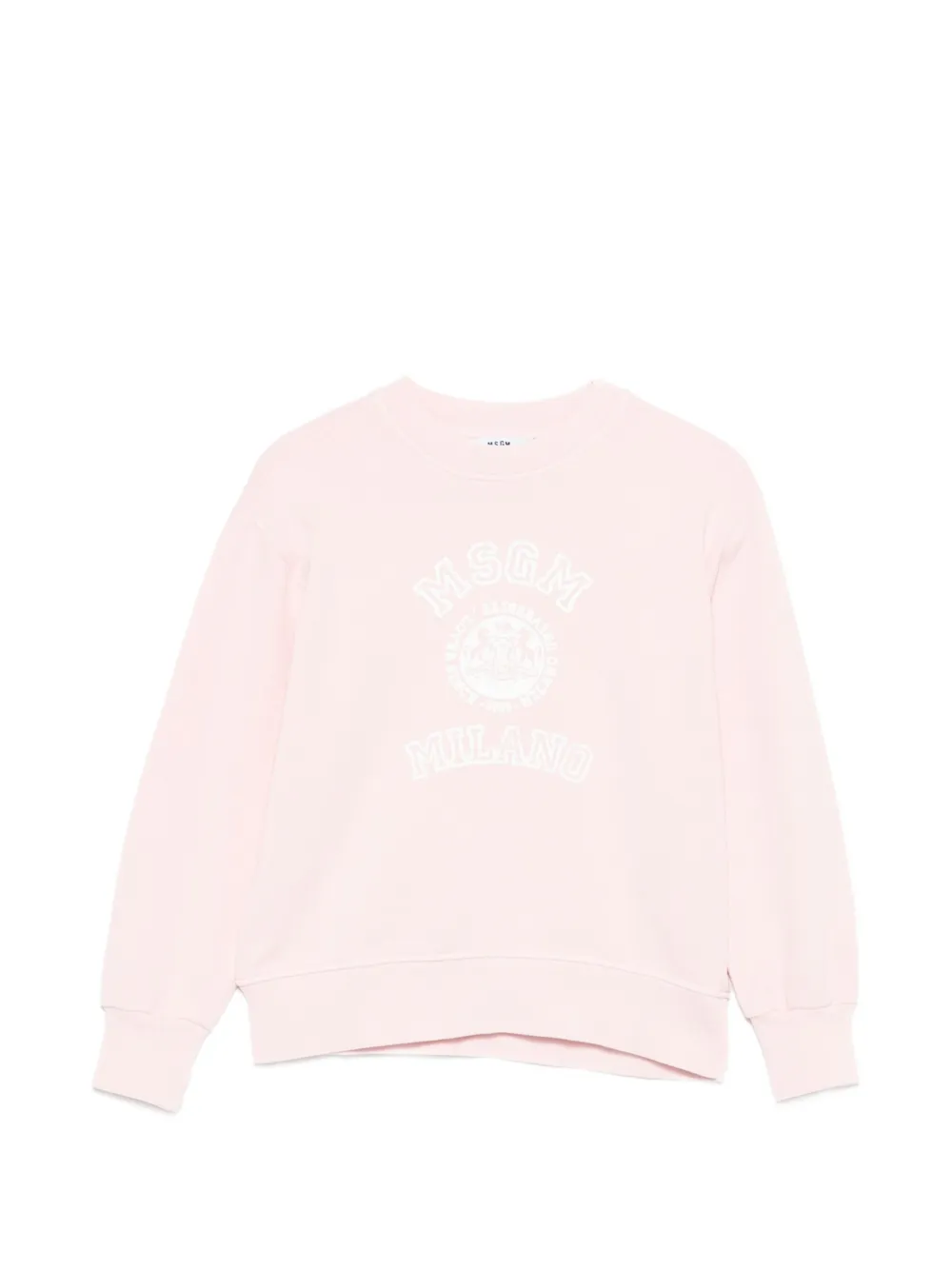 Msgm Graphic Print Sweatshirt In Pink