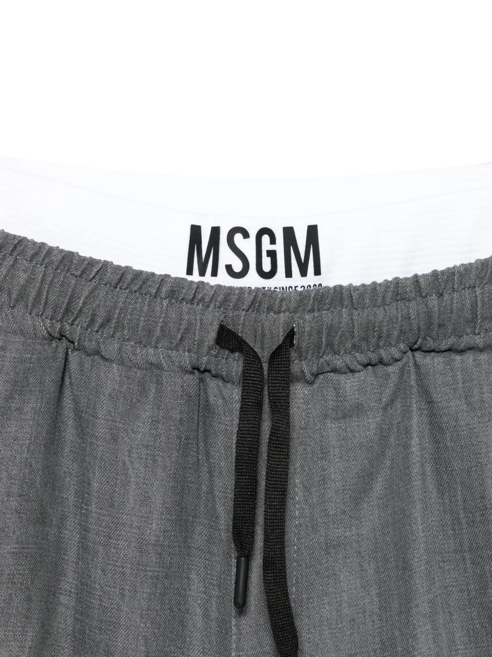  Msgm Kids Drawstring Trousers - Grey 