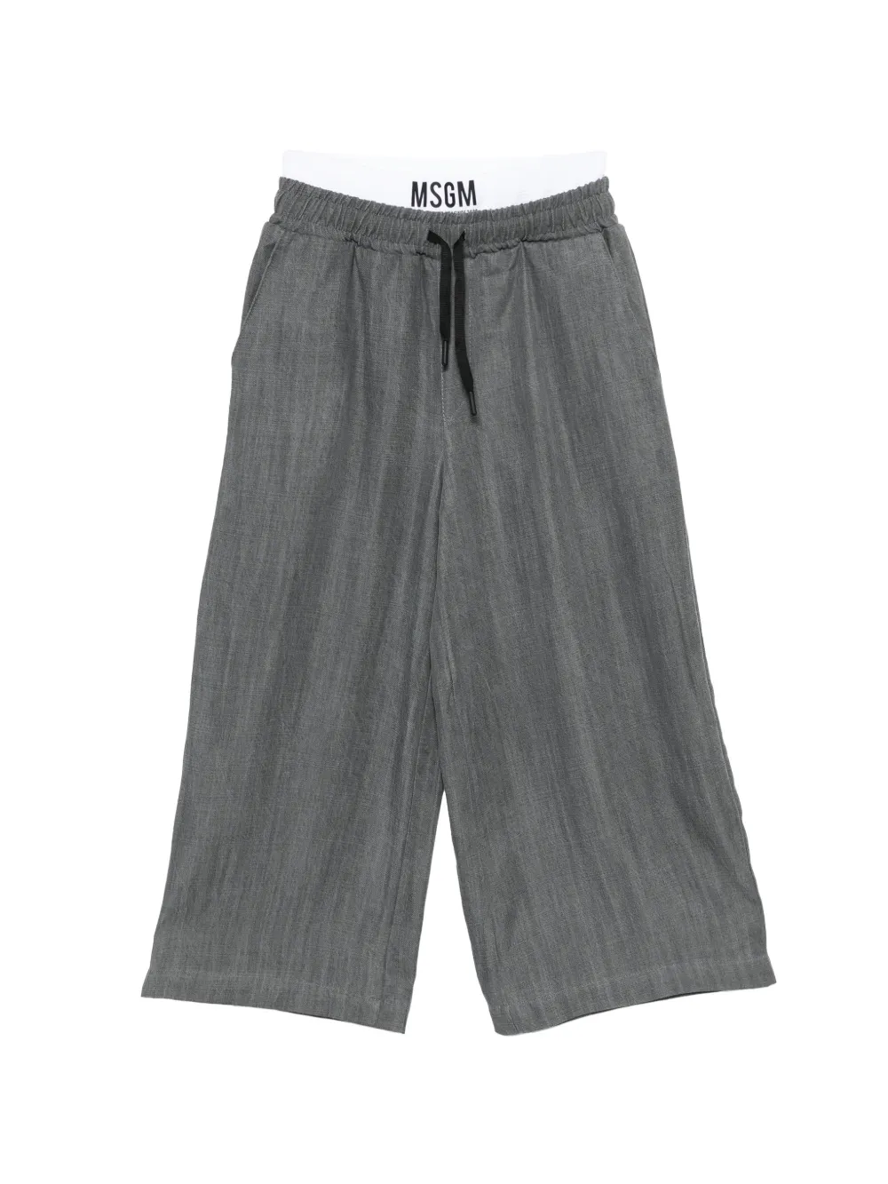 MSGM Kids drawstring trousers - Grigio
