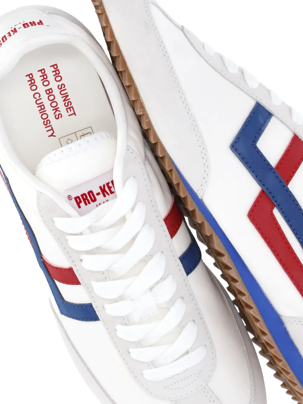 Pro-Keds Racer 77 gestreepte sneakers Wit