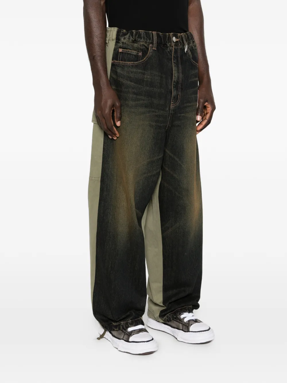  Maison Mihara Yasuhiro Elasticated-waistband Trousers - Green 
