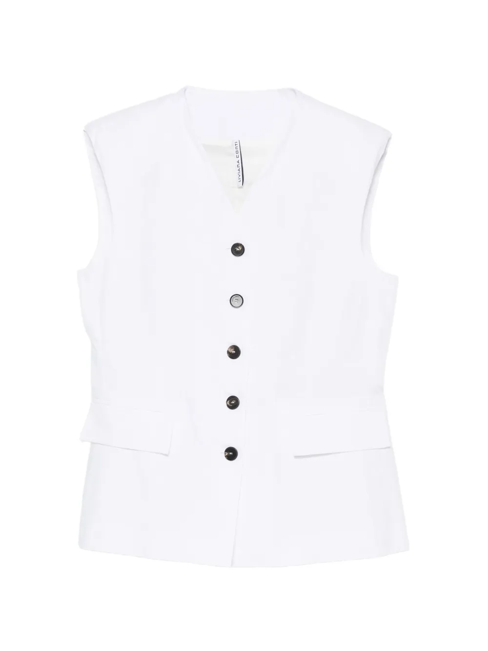 Liviana Conti button-up sleeveless waiscoat - Bianco