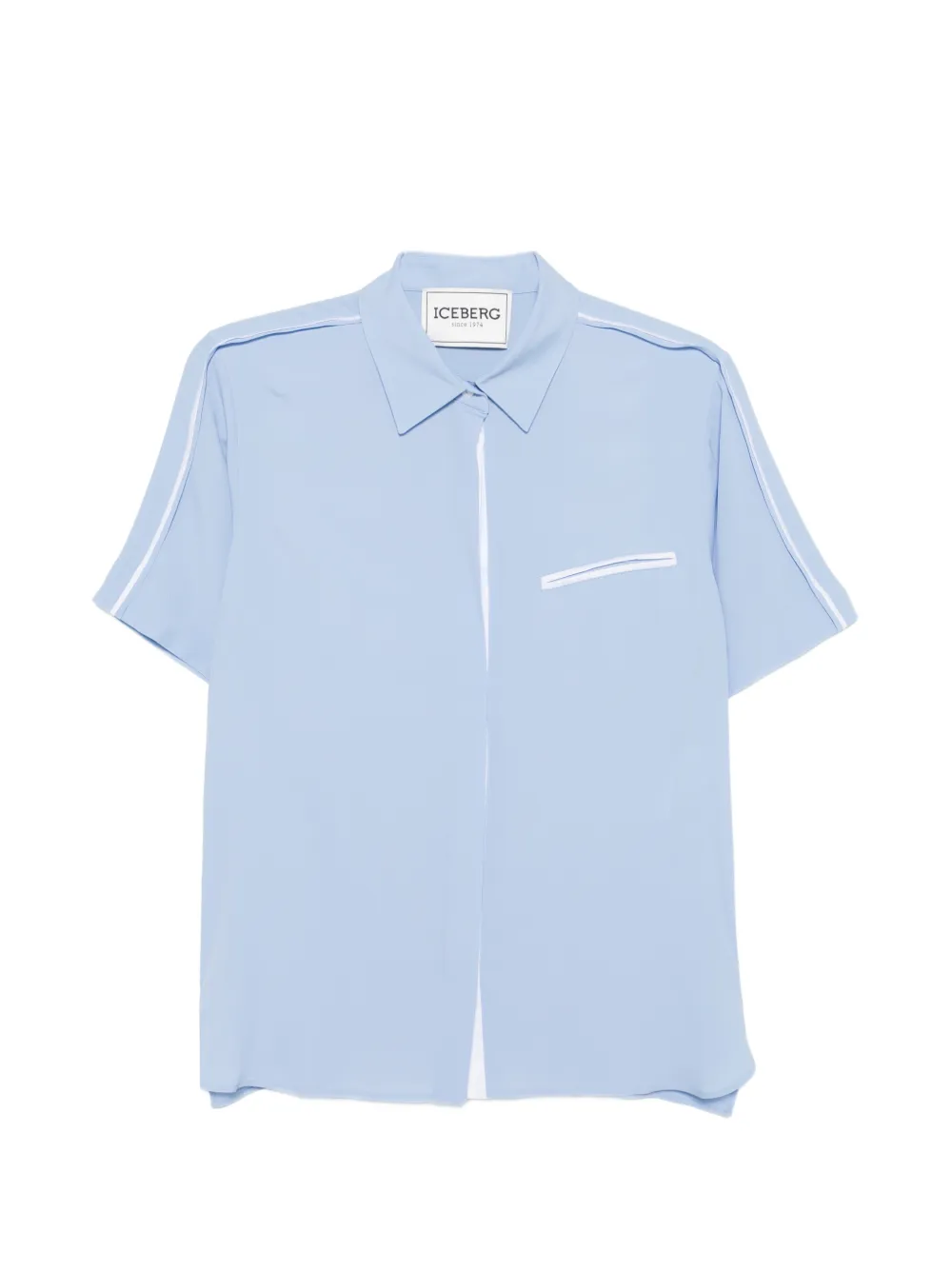 Iceberg Top con maniche corte - Blu