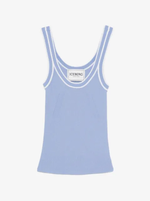 Iceberg ribbed trim knit top