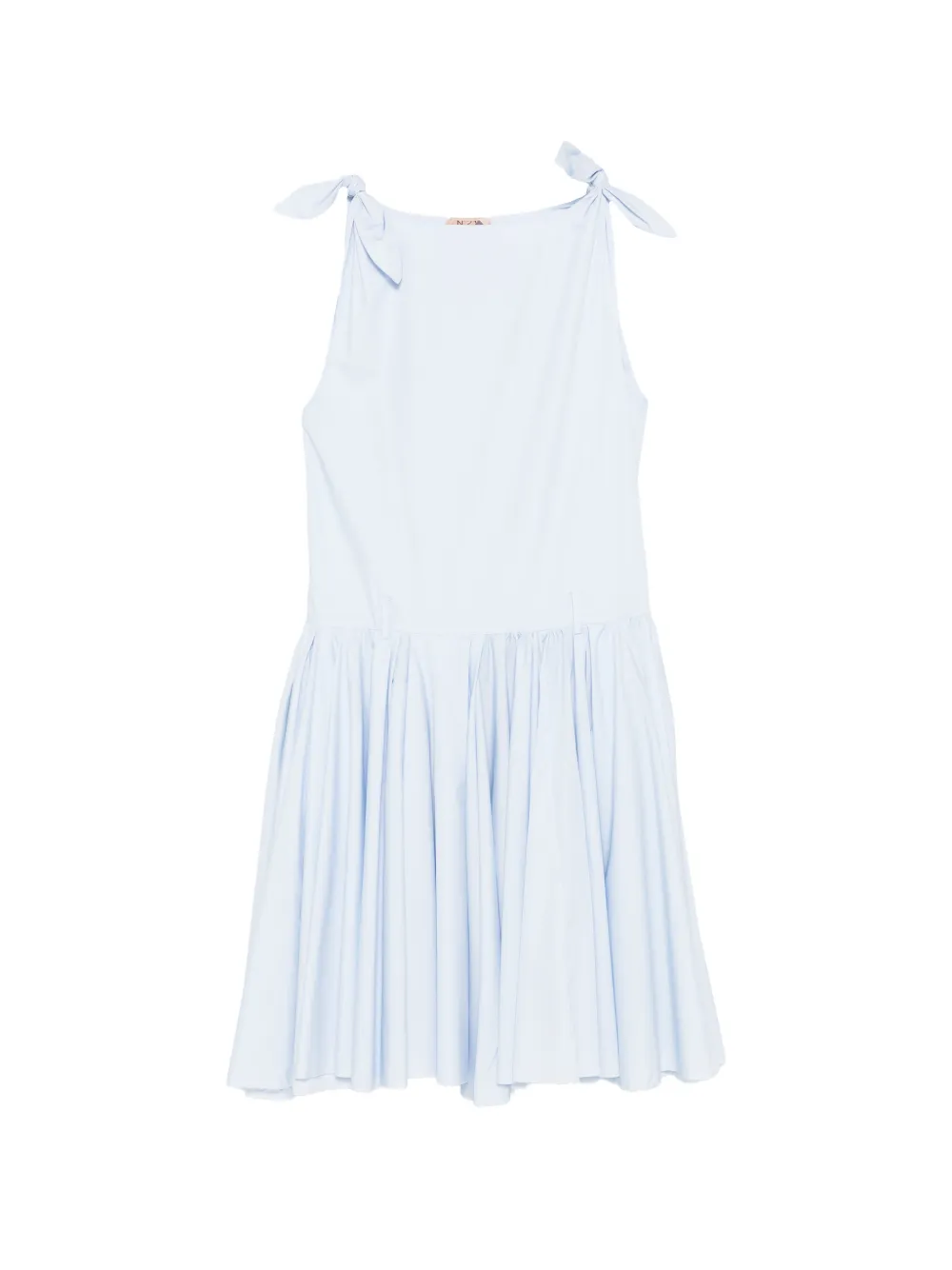 Nº21 tie strap gathered dress - Blu