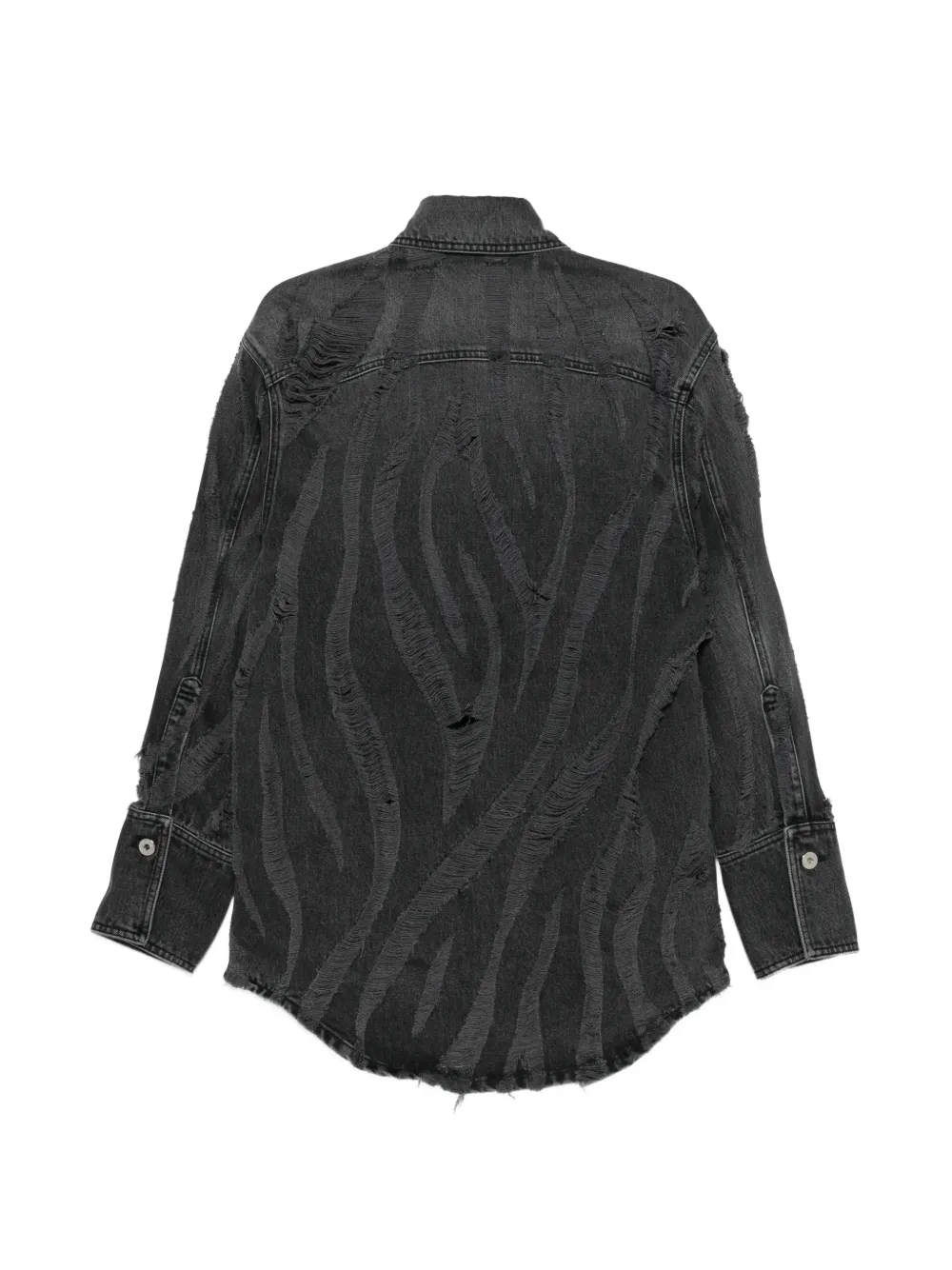  Blumarine Distressed Denim Shirt - Grey 
