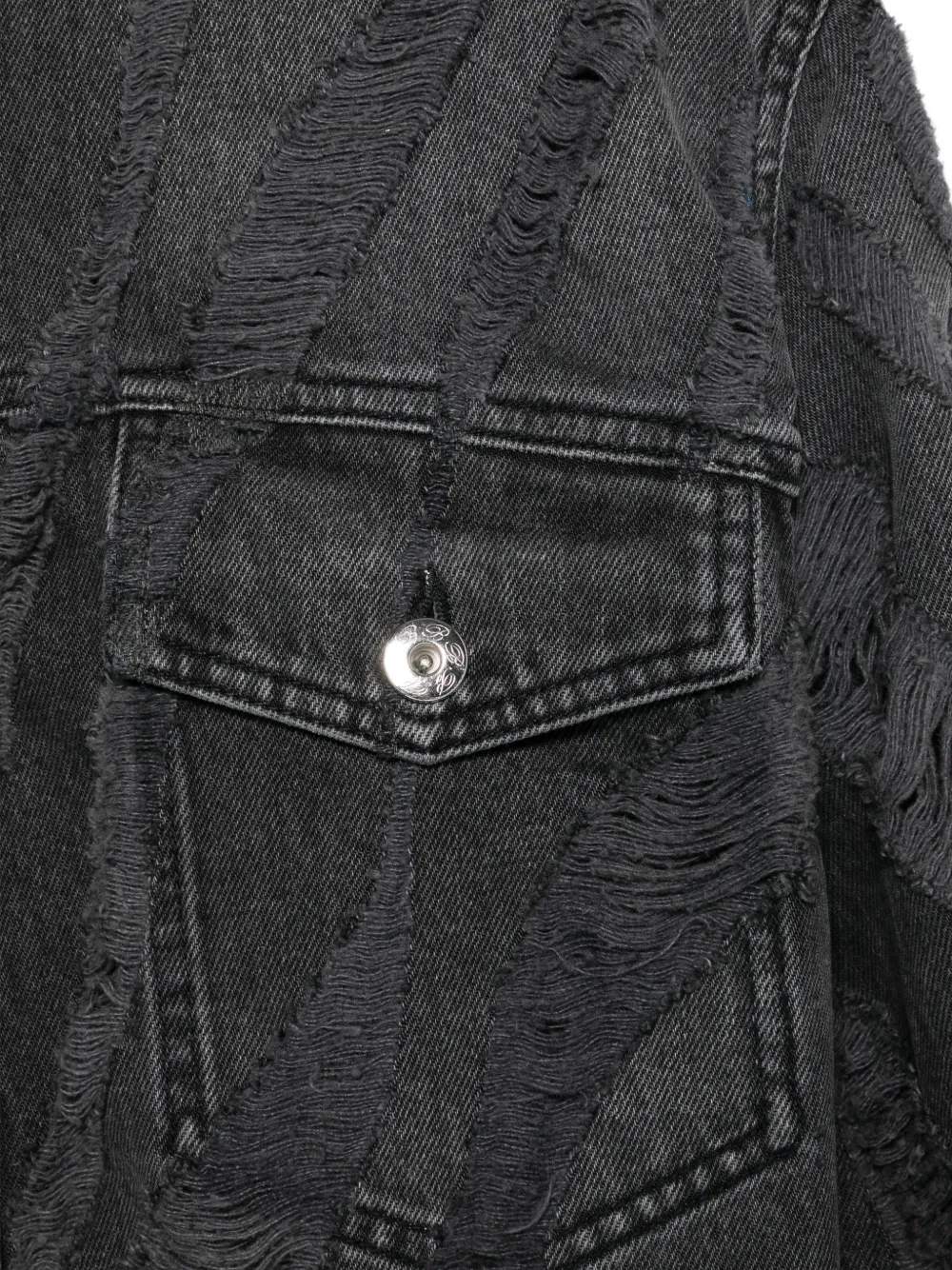  Blumarine Distressed Denim Shirt - Grey 