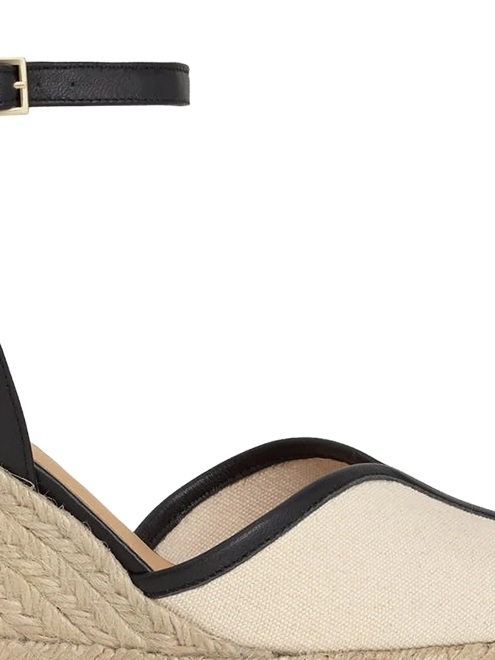 Castañer Cecilia espadrilles met sleehak en enkelbandje Beige