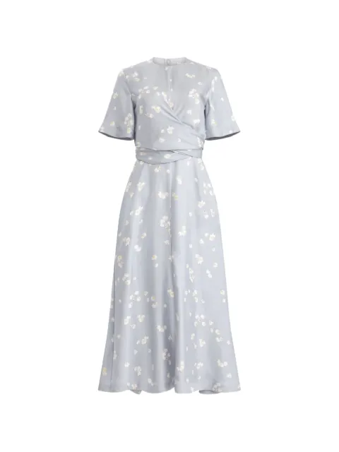 Altuzarra floral wrap midi dress