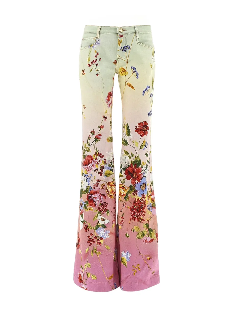 Roberto Cavalli Miami floral flared trousers - Rosa