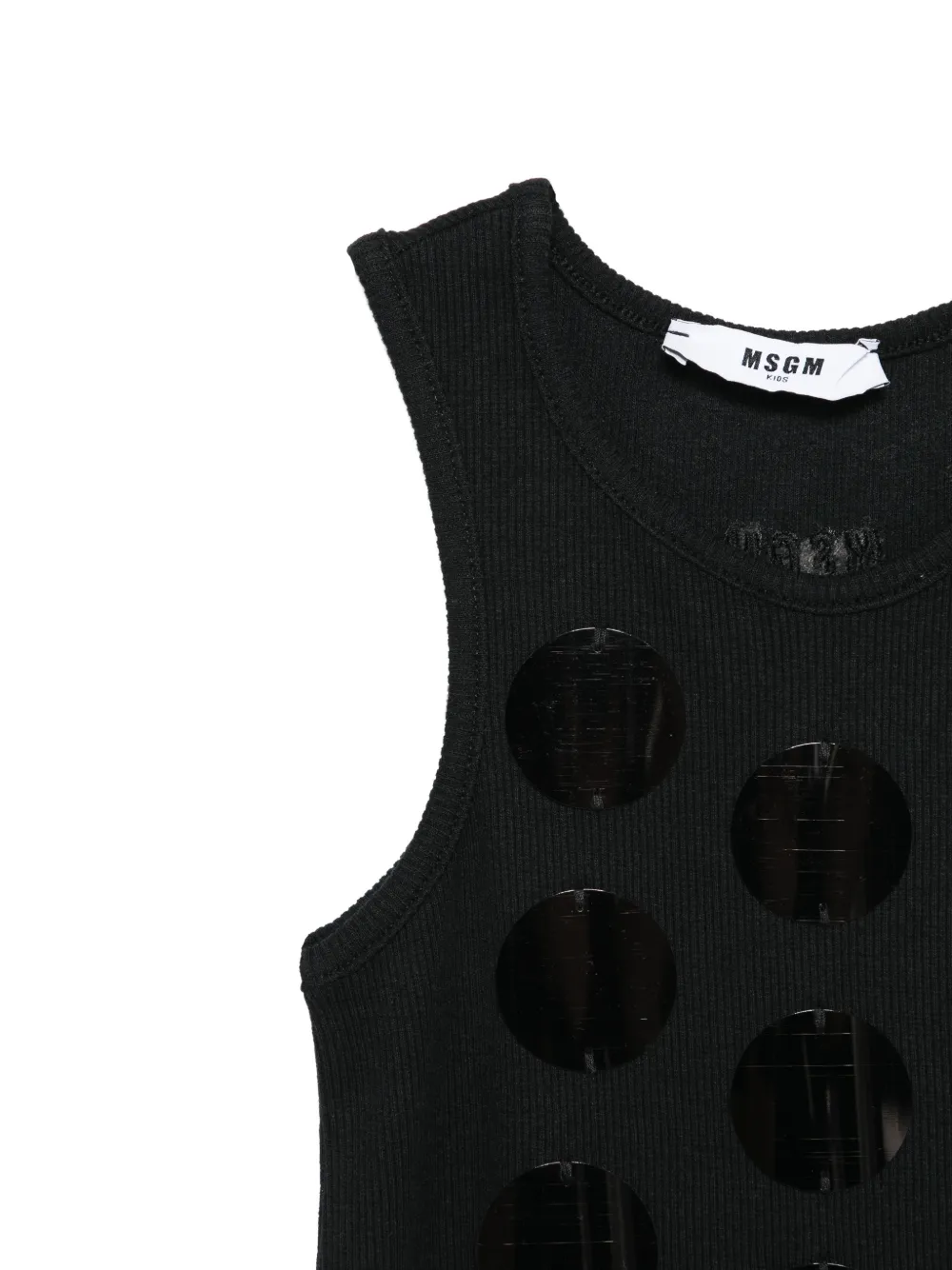  Msgm Kids Polka Dot Dress - Black 