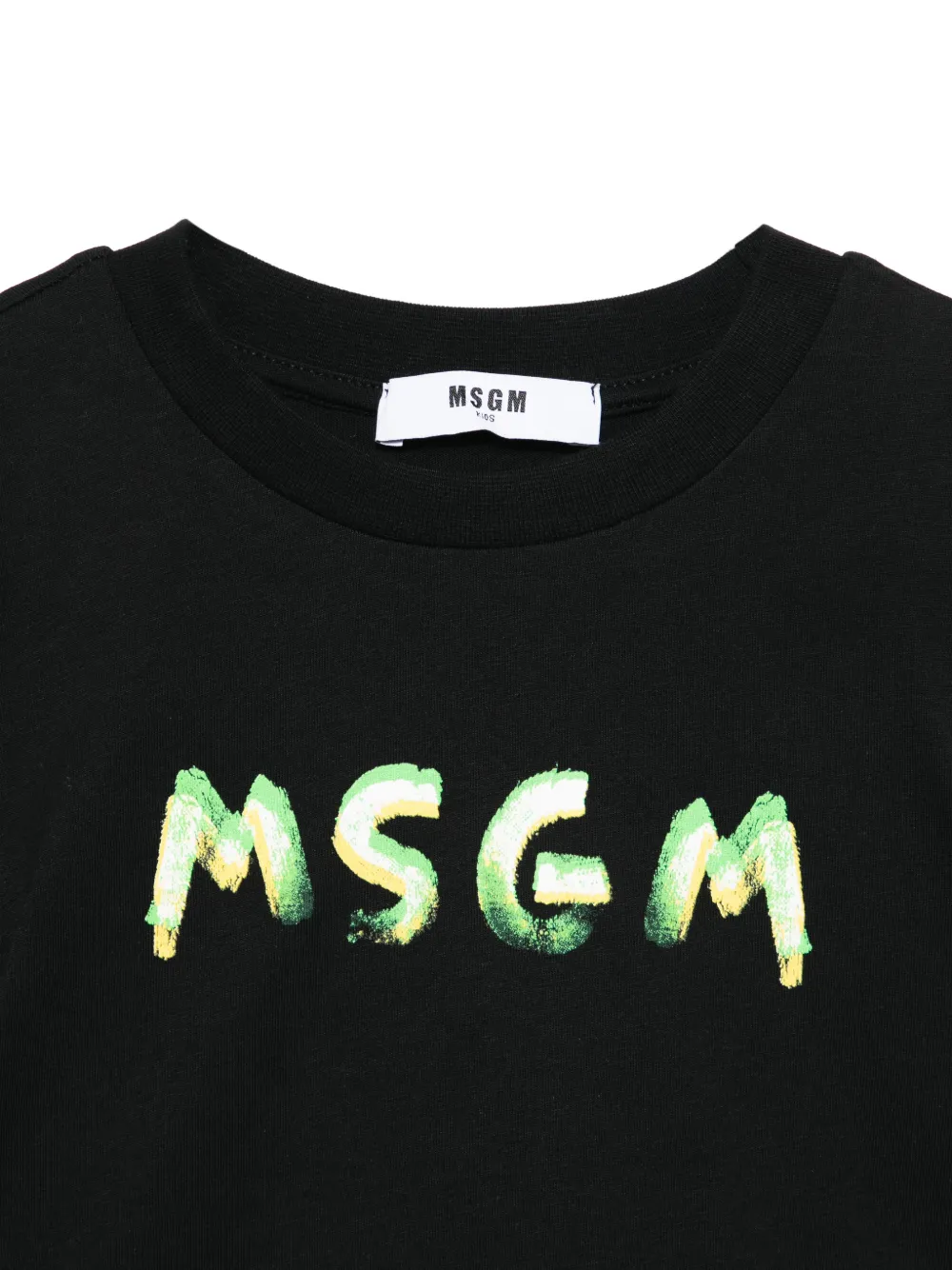 MSGM Kids T-shirt met logo Zwart