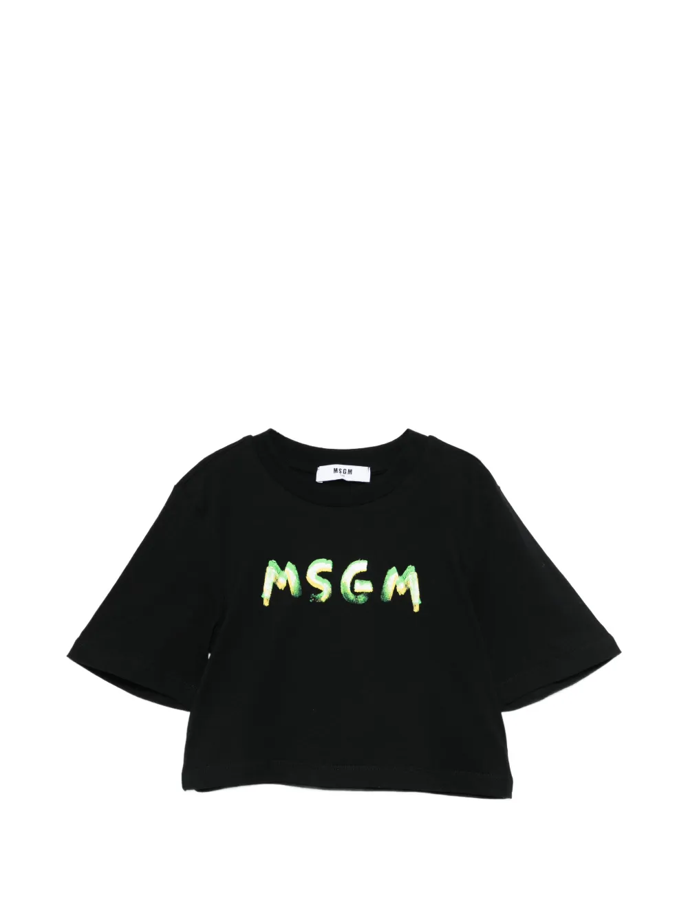 MSGM Kids logo T-shirt - Nero