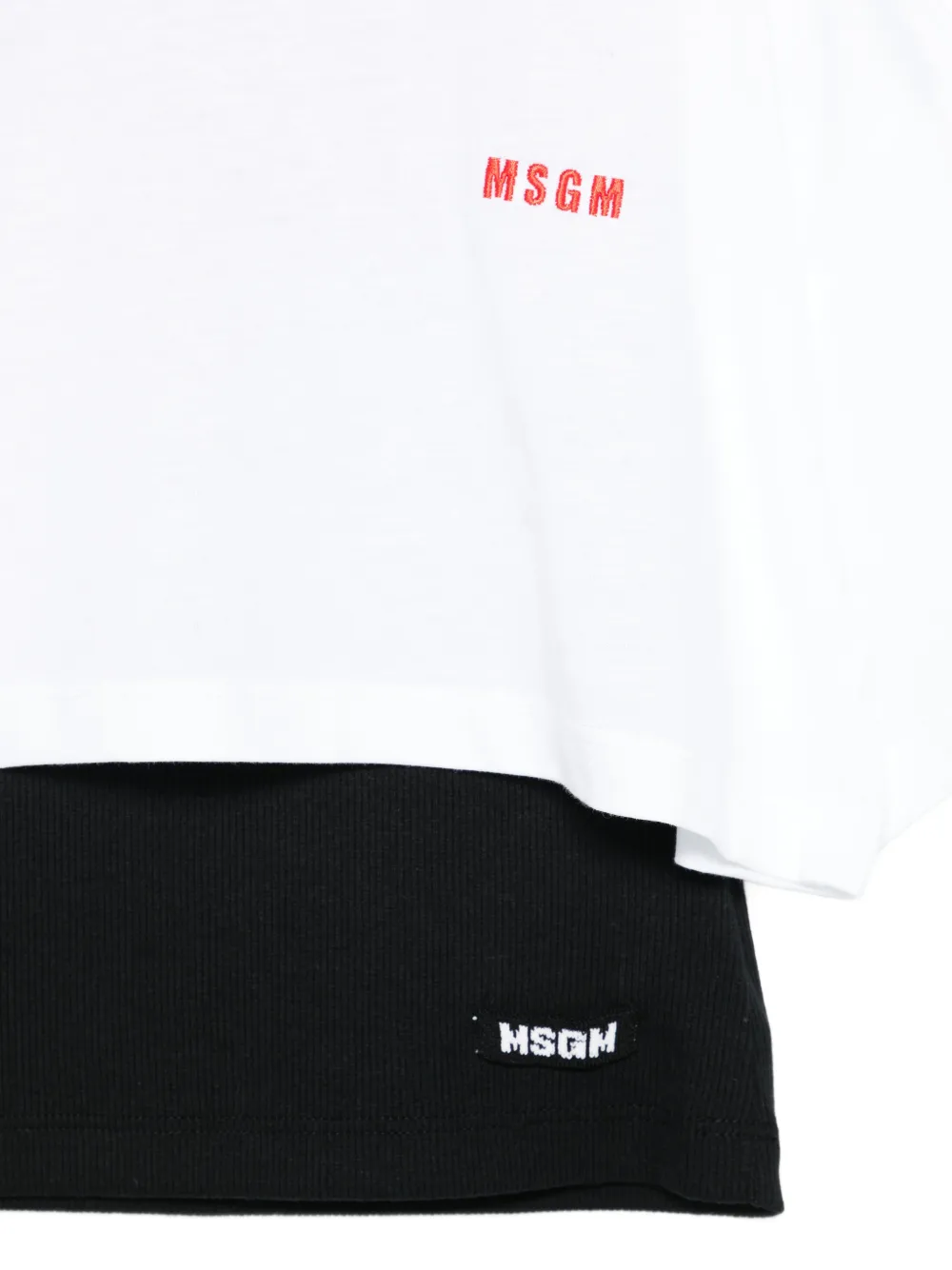 MSGM Kids Gelaagd T-shirt Wit