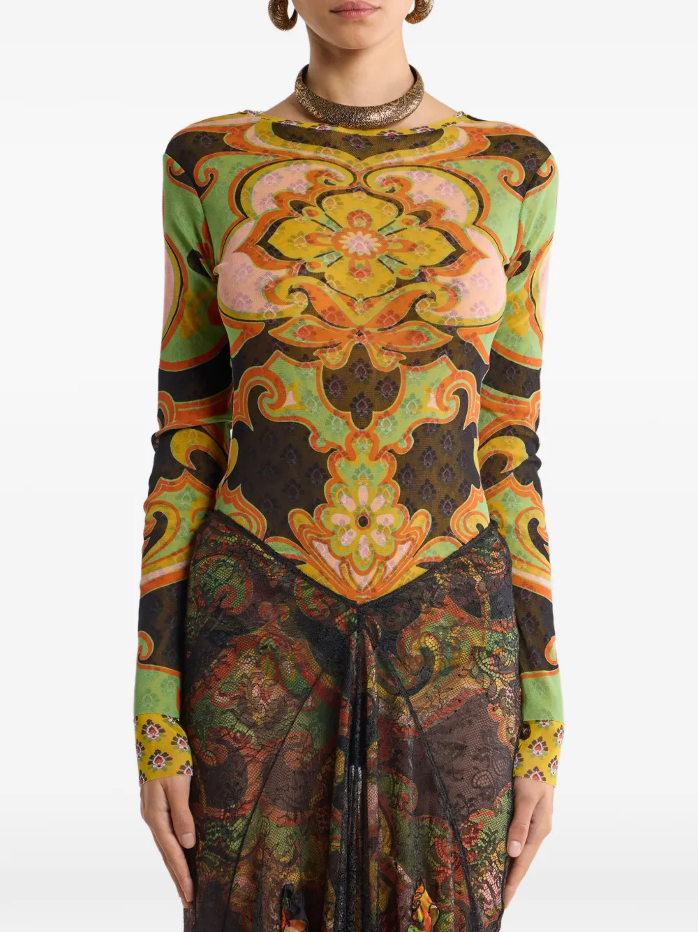  Etro Top Con Estampado Floral - Verde 