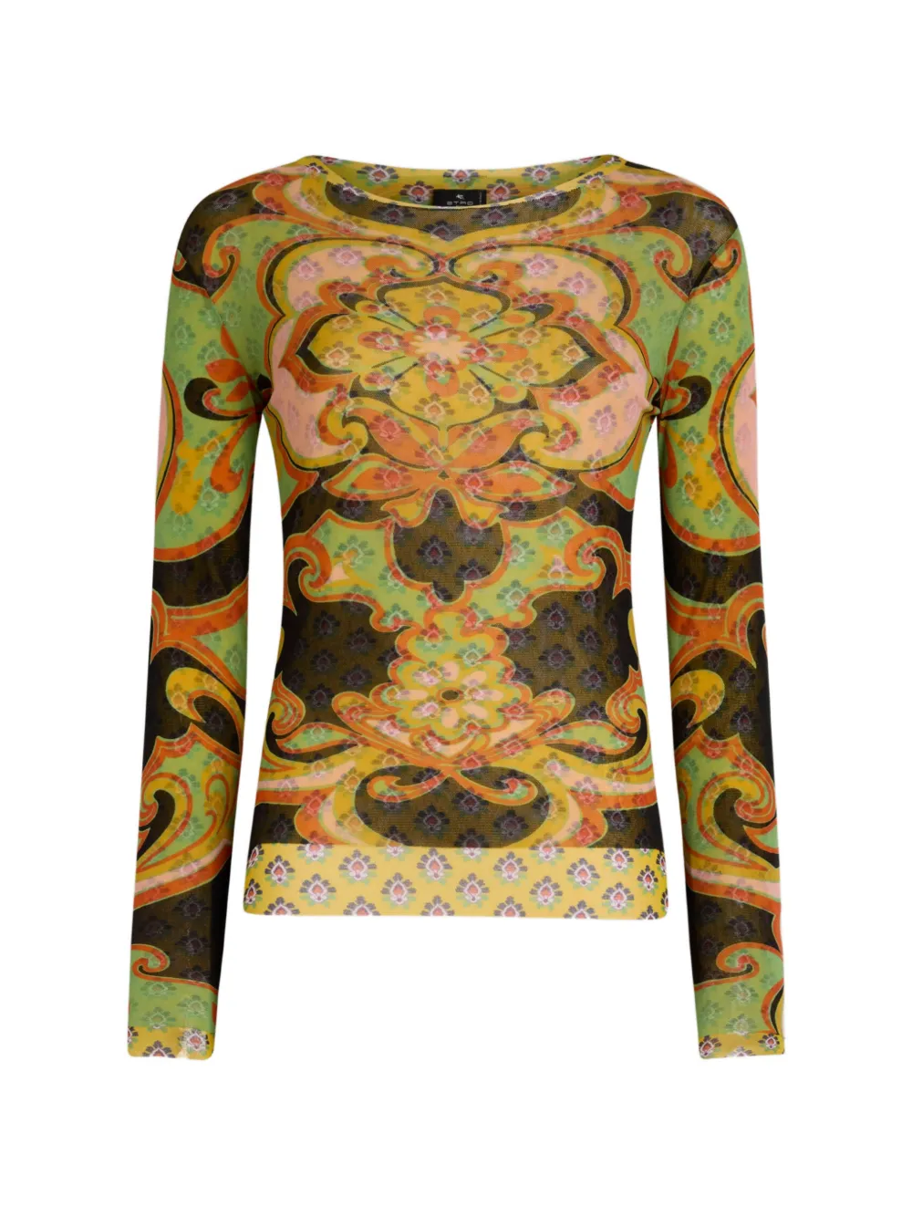 ETRO Langarmshirt mit Blumen-Print - Grün