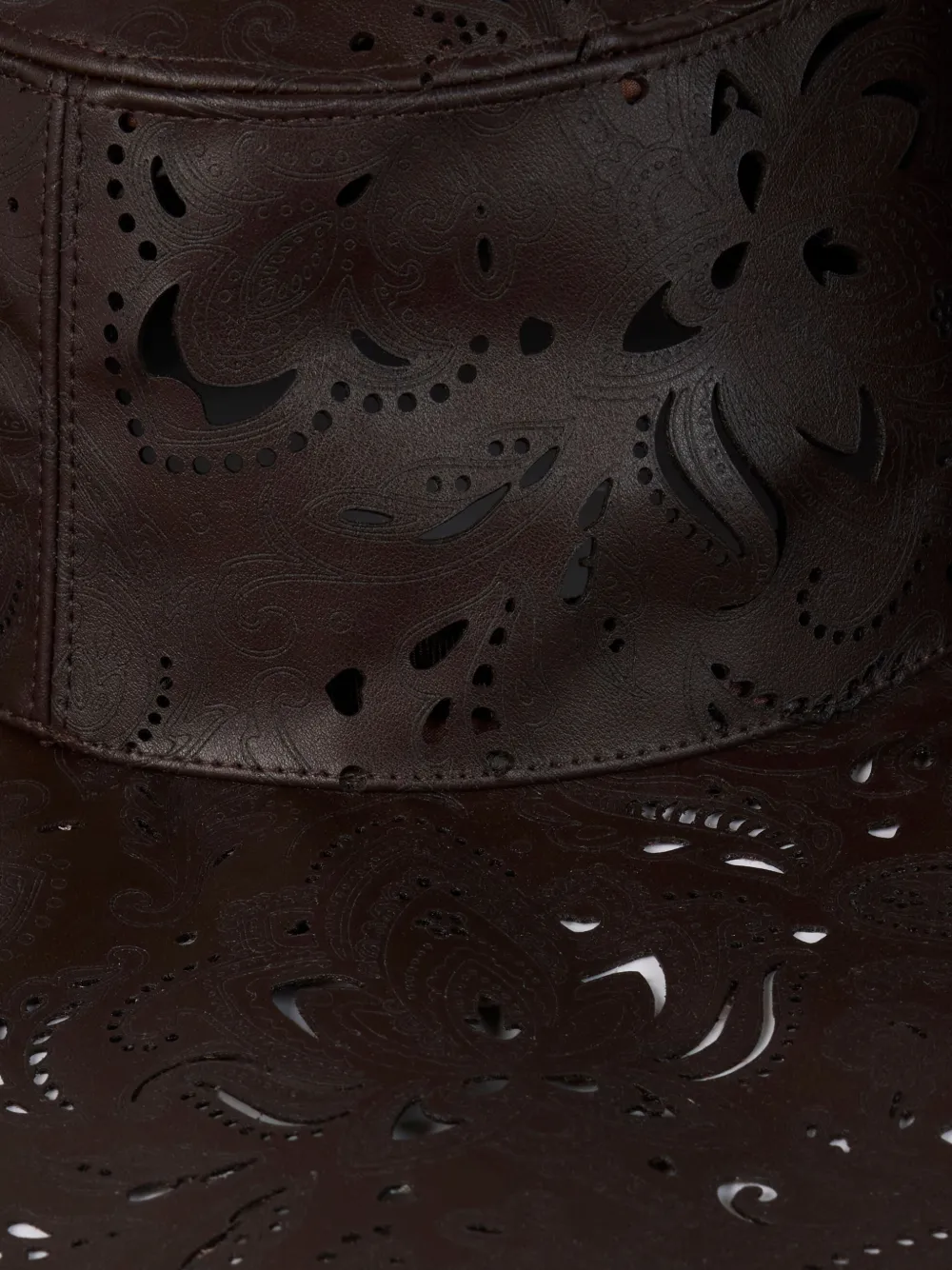  Etro Open-work Paisley Brooch Hat - Brown 
