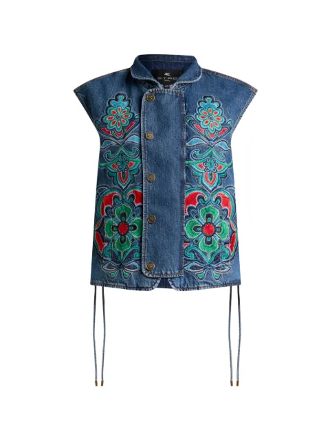 ETRO floral-motif gilet