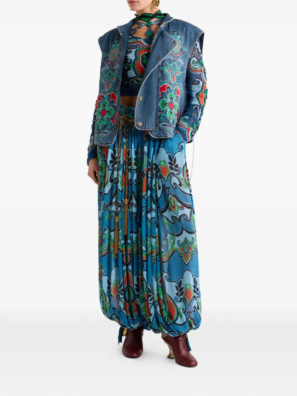 ETRO Cropped top Blauw