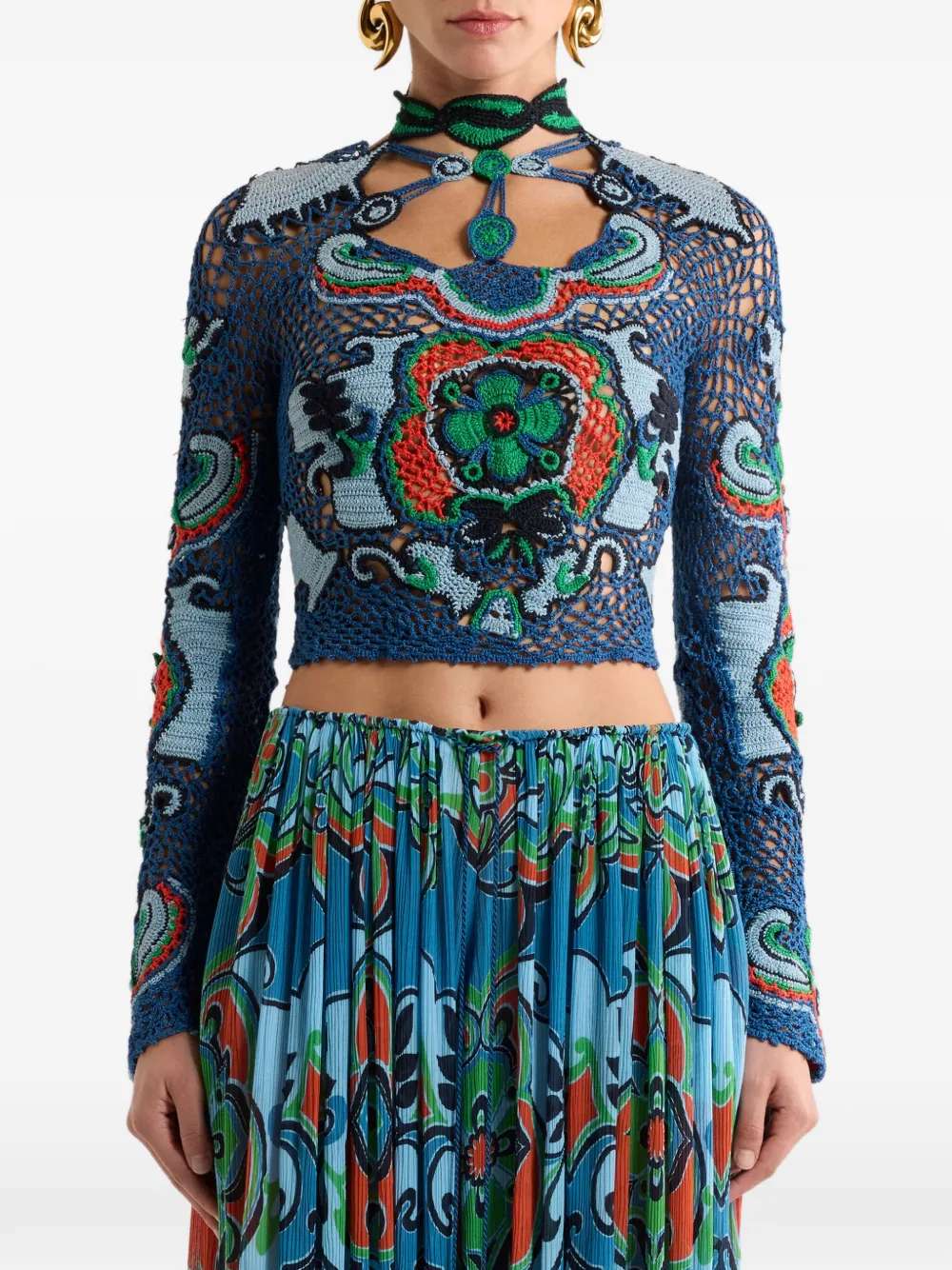 ETRO Cropped top Blauw