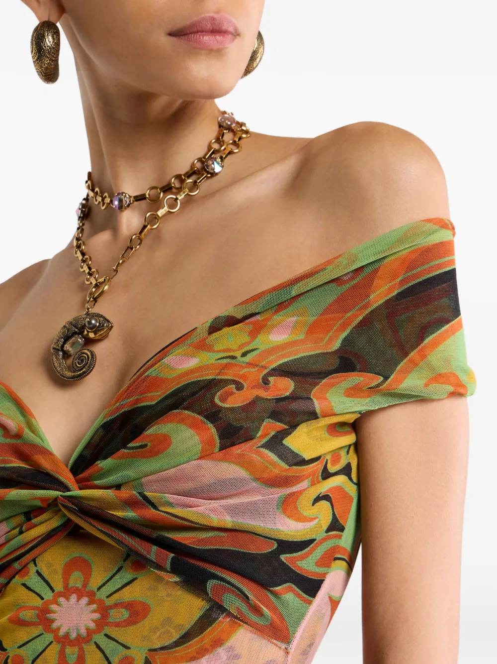 ETRO Body met bloemenprint Groen