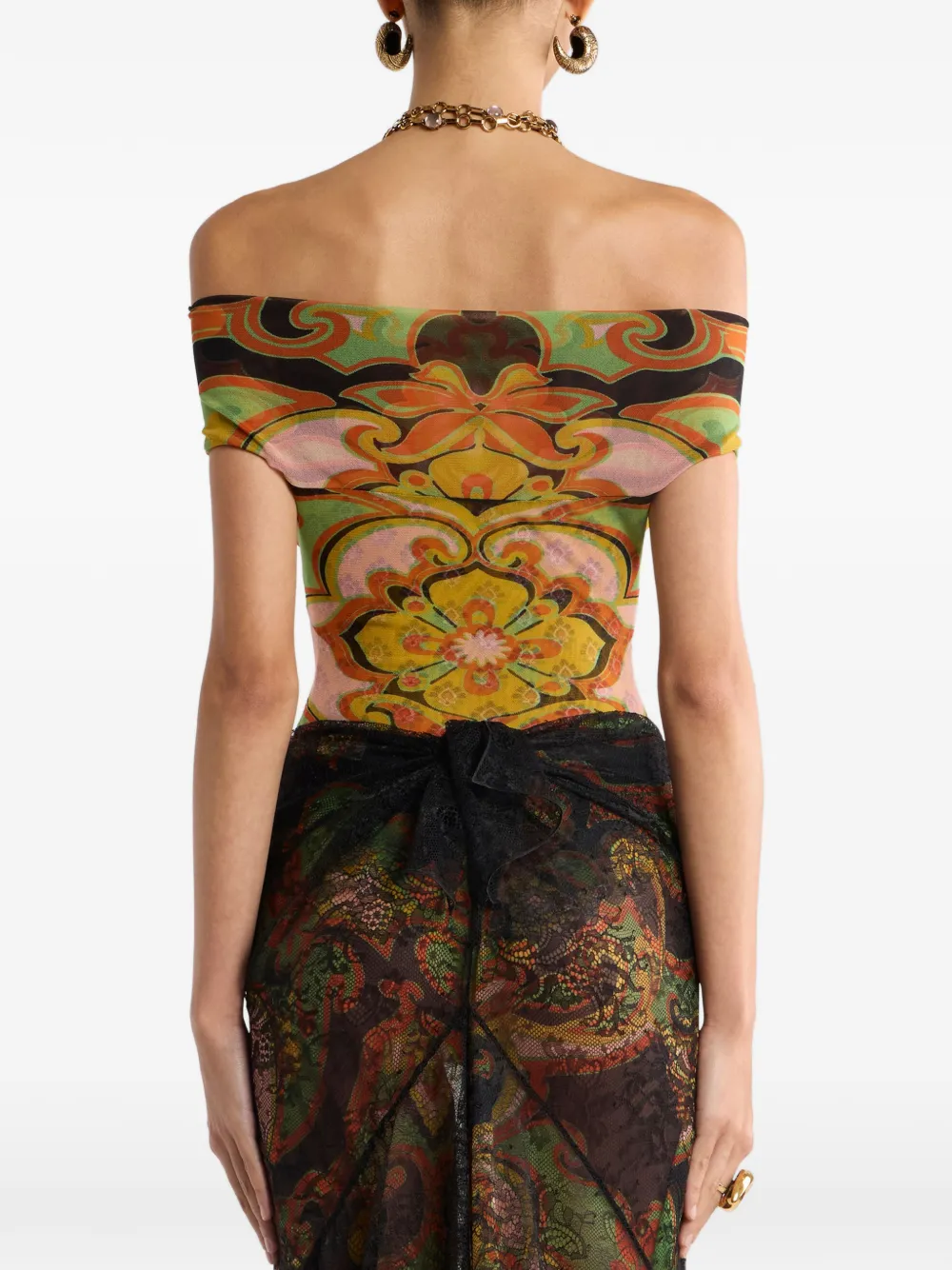 ETRO Body met bloemenprint Groen
