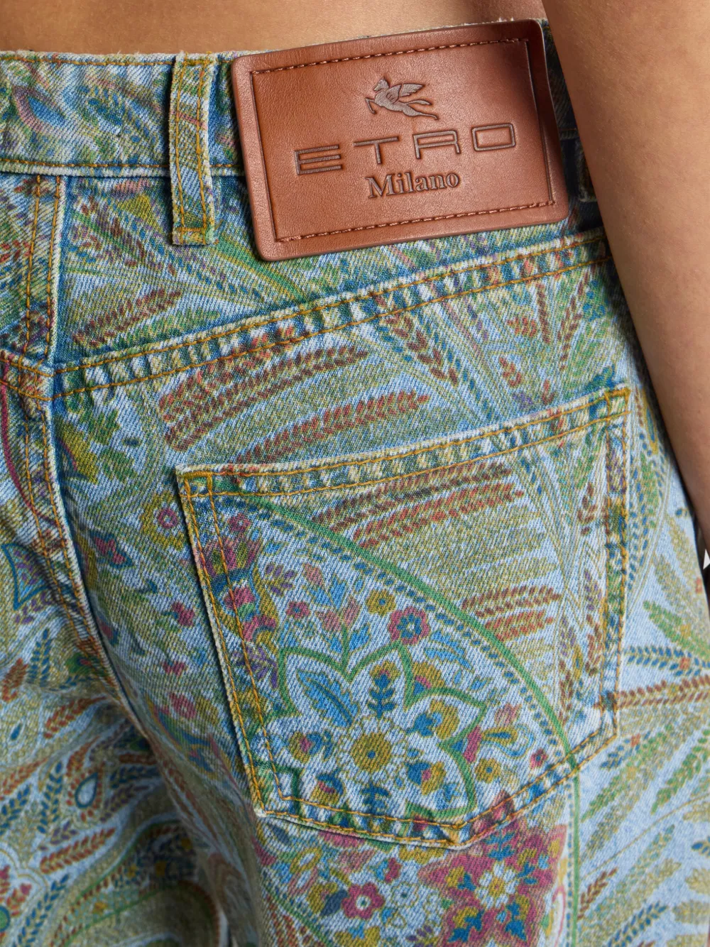 ETRO Jeans met paisley-patroon Blauw