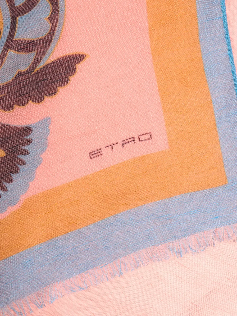 ETRO Sjaal met bloemen-print van modalblend Roze