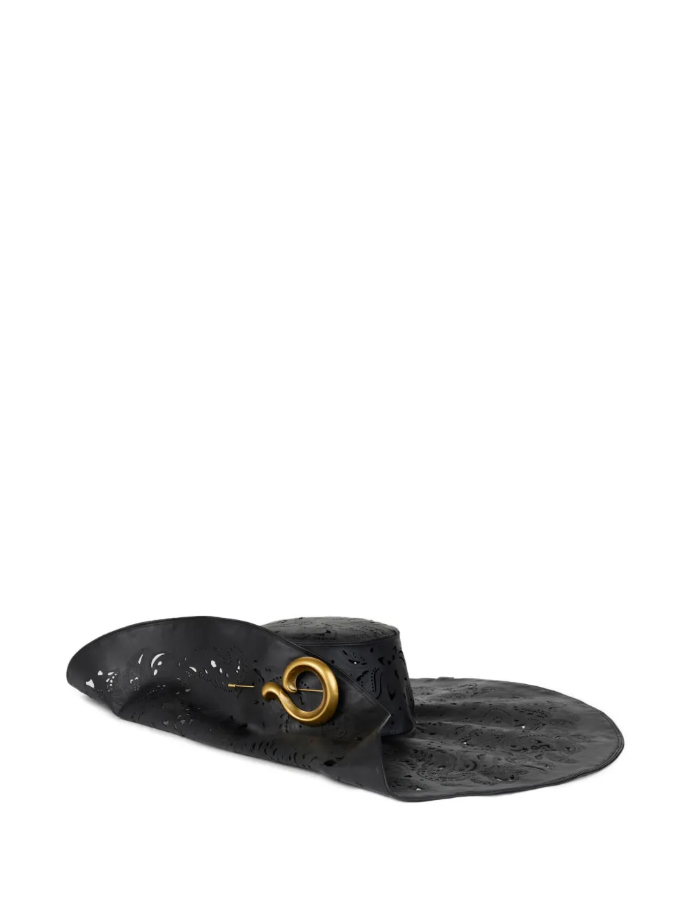 ETRO open-work paisley brooch hat - Black