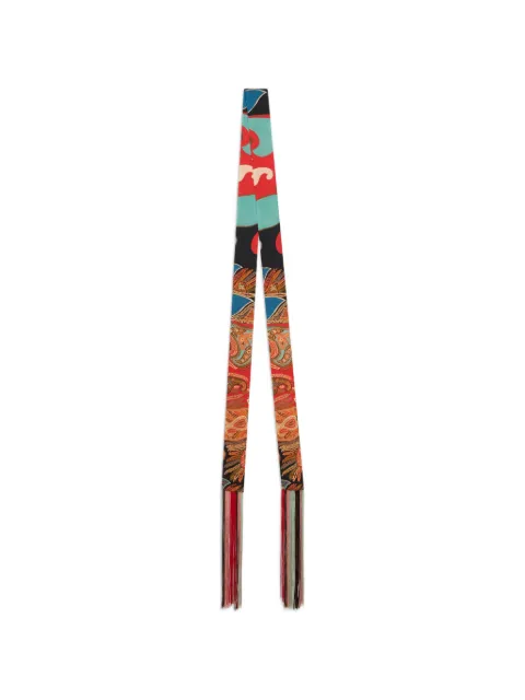 ETRO écharpe à motif cachemire floral et à franges