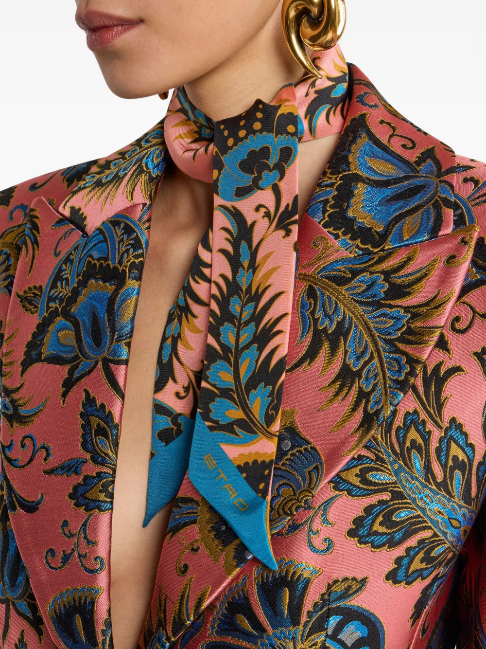 ETRO Sjaal met paisley- en bloemenprint Roze