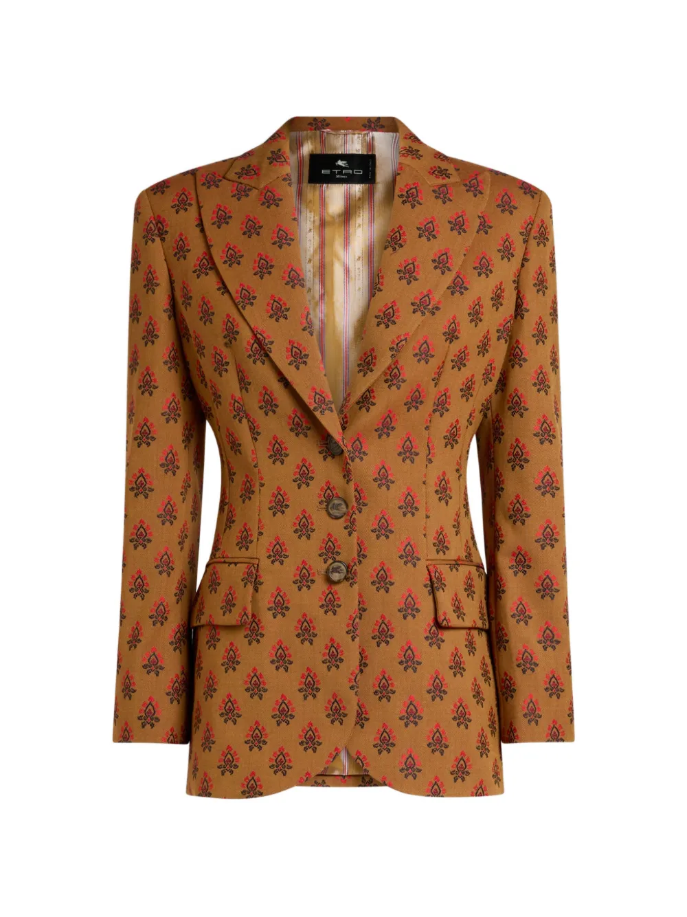 ETRO Giacca jacquard con ricamo - Marrone