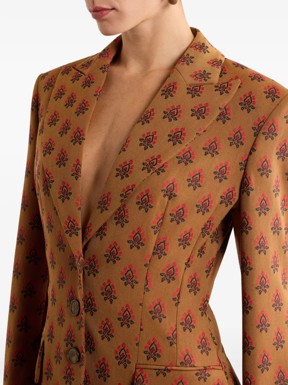 ETRO Jack met jacquard en borduurwerk Bruin