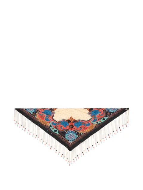 ETRO foulard en soie à franges