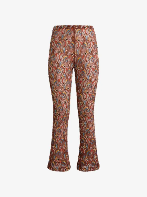 ETRO pantalones con detalle de encaje