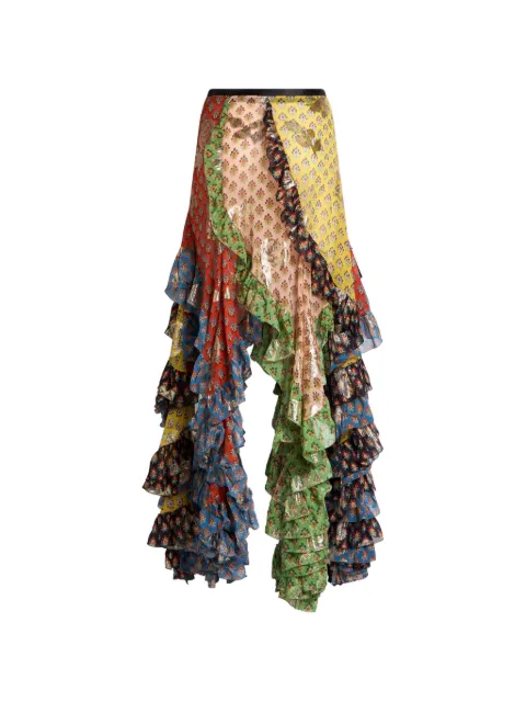 ETRO ruffle asymmetric skirt