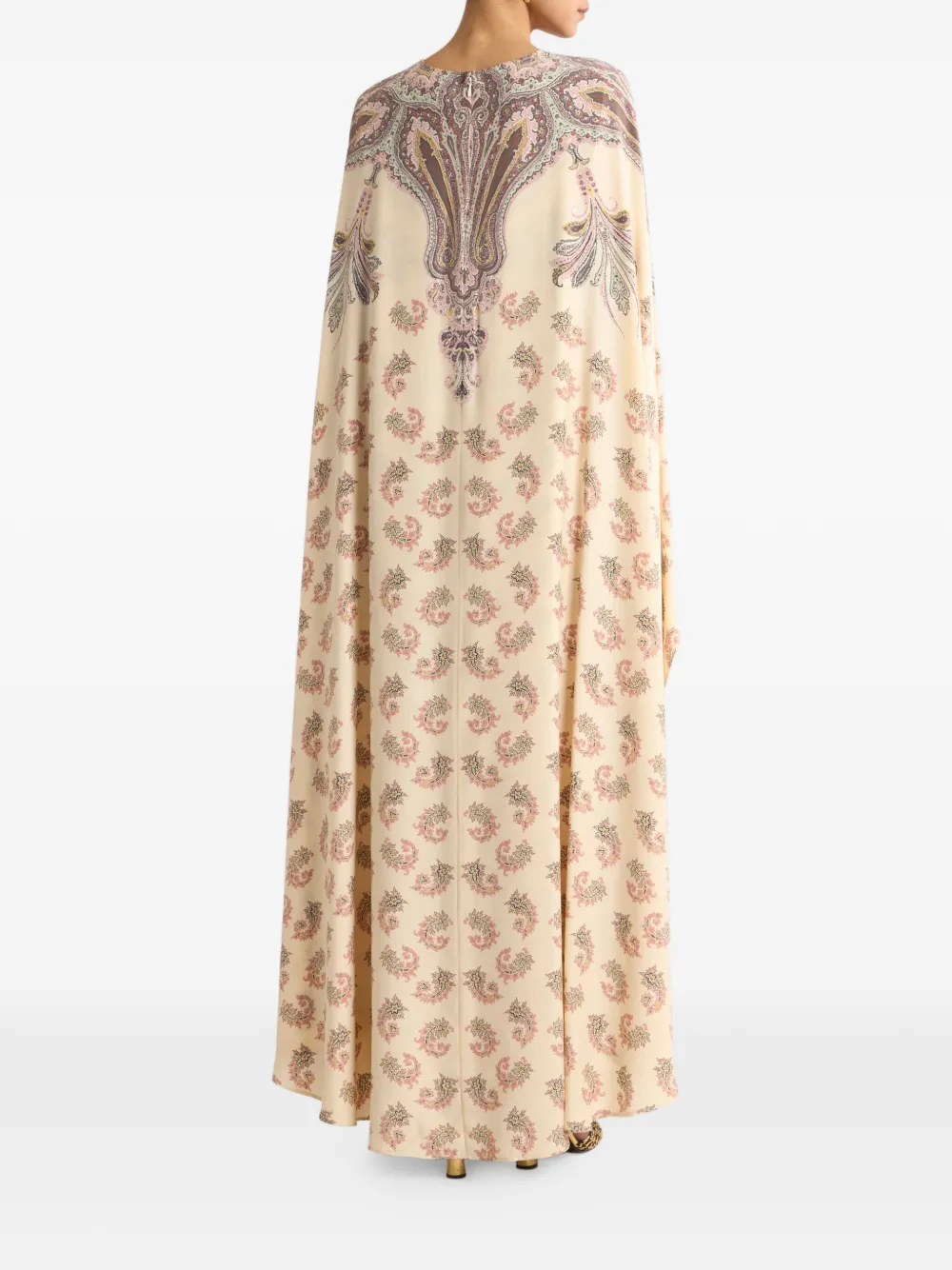  Etro Vestido Estilo Capa Estampado - Neutro 