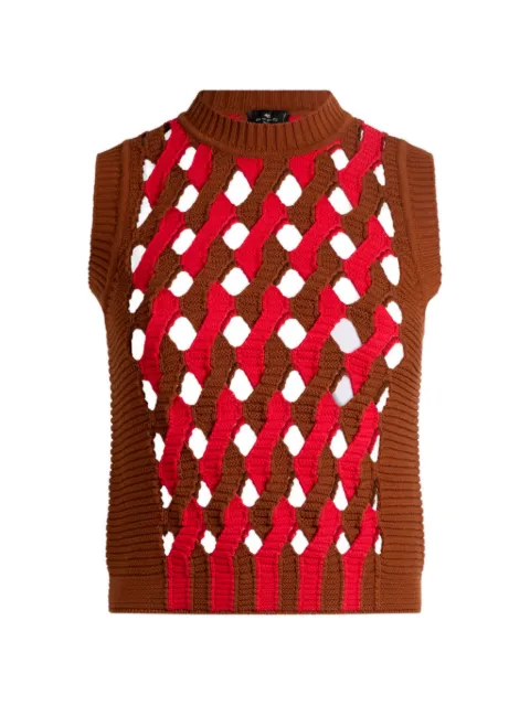ETRO chaleco con cuello redondo