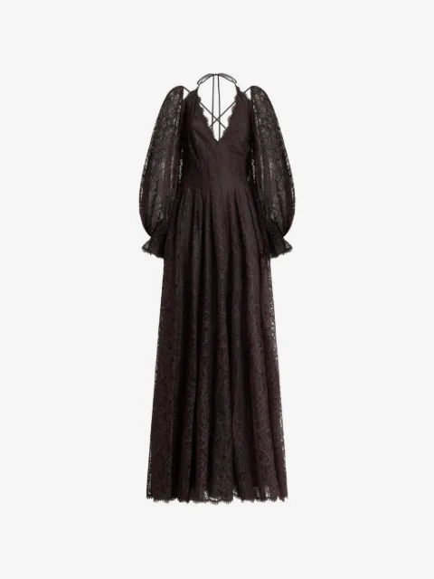 ETRO long lace dress with Paisley motif