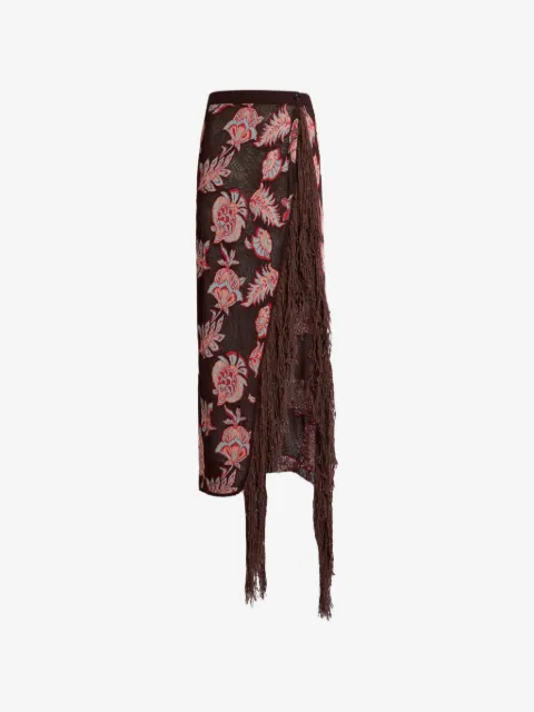 ETRO falda larga con motivo floral