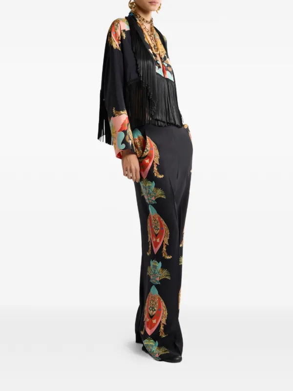 ETRO ペイズリーパンツ | ブラック | FARFETCH JP