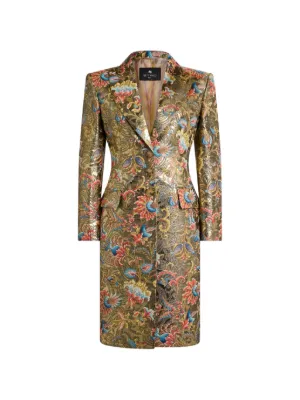 ETRO ツイード シングルコート | レッド | FARFETCH JP