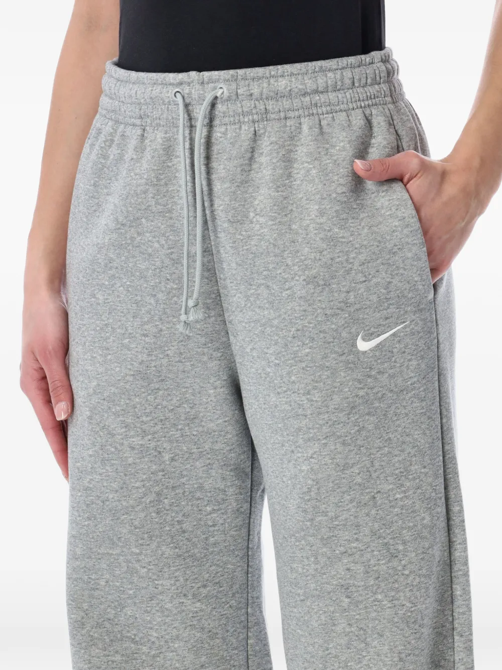 Nike Trainingsbroek met wijde pijpen en logodetail Grijs
