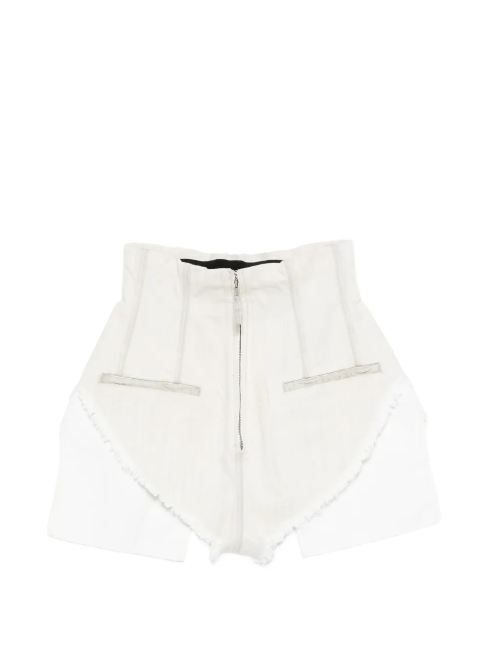 Rick Owens DRKSHDW Dirt Cutoffs zip-fastening frayed shorts - Neutrals