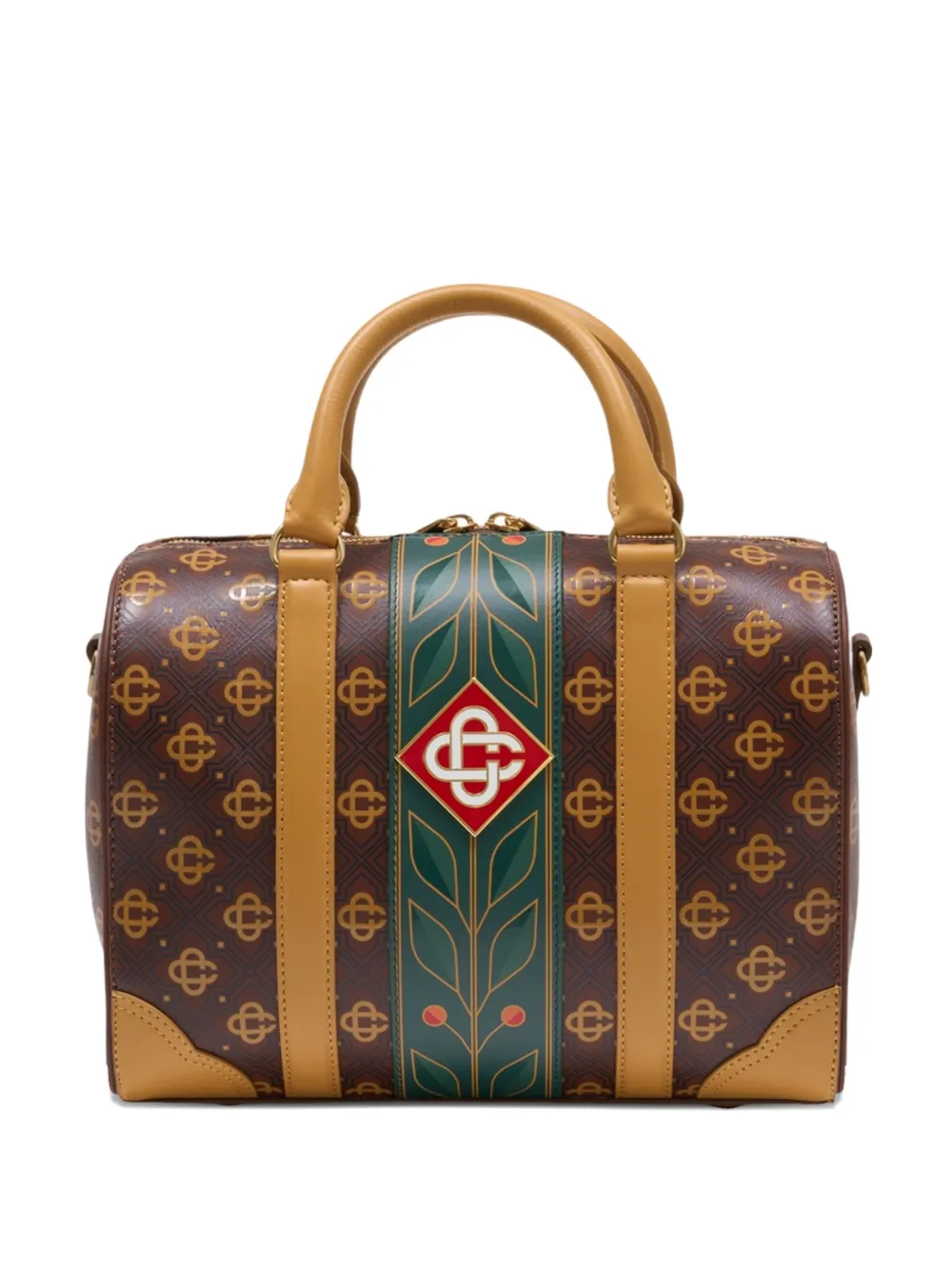 Casablanca mini Monogram Weekender travel bag - Marrone